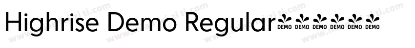 Highrise Demo Regular字体转换